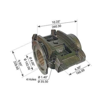 Trunnion Assembly for Mack 5" Spring SS58 - Replaces 39QK24C, 39QK327