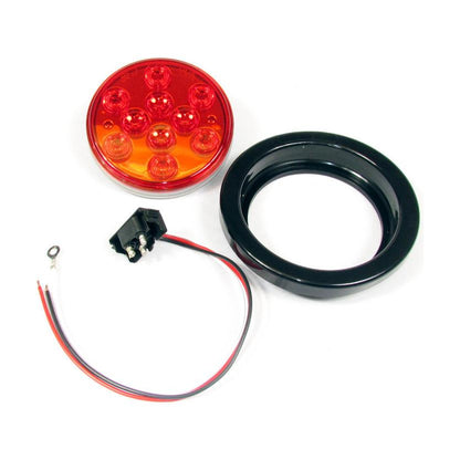 4" Round 10 Led lights - Colored - Red | F235150