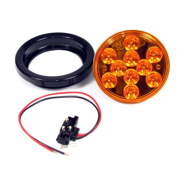 4" Round 10 Led lights - Colored - Amber | F235160