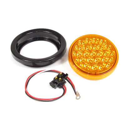 Fortpro 4" Round Light with 24 Leds and Amber Lens