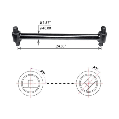 Fortpro Torque Rod w/ Bushing for Freightliner - Replaces 681-326-6716