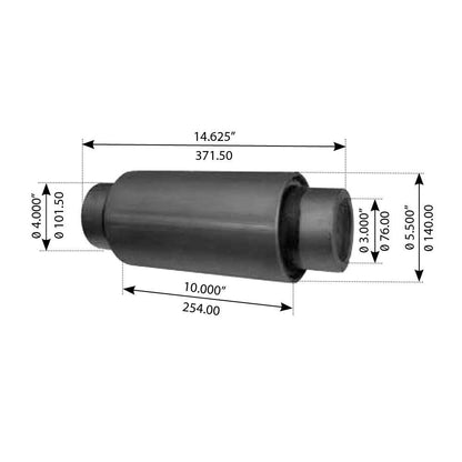 Fortpro Rubber Center Bushing Compatible with Hendrickson RT650, RS 500/650 Series Tandem Suspensions Replaces 10366-000L | F184254