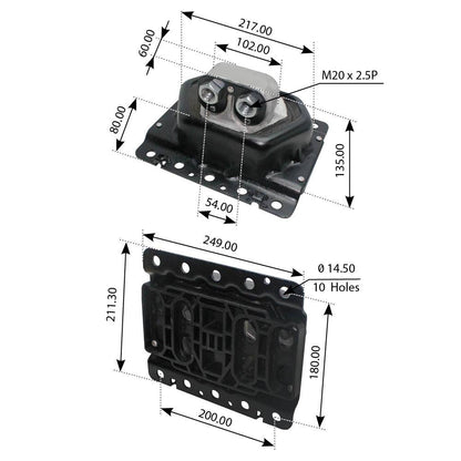 Fortpro Engine Mount - Replaces 20723224, 21228153, 20QL414M, 7420499469