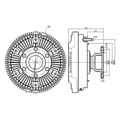 Fan Clutch For Mack E7 - Length 4.19”