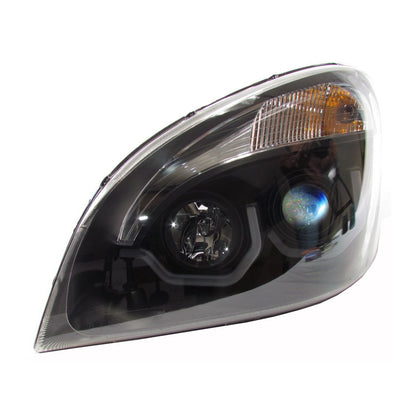 Fortpro Black Housing Projector Headlights Freightliner Cascadia