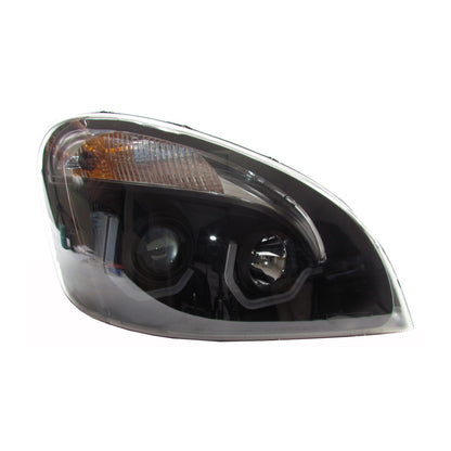 Fortpro Black Housing Projector Headlights Freightliner Cascadia