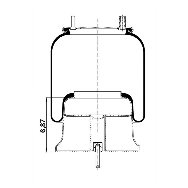 Fortpro 2 PCs Airbag - Air Spring with Aluminum Base Replaces 681